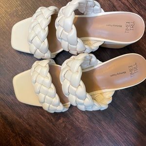 NWOT time and tru braided heel sandal sz 7